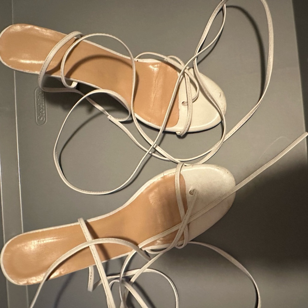 Elegant White Strappy Sandals